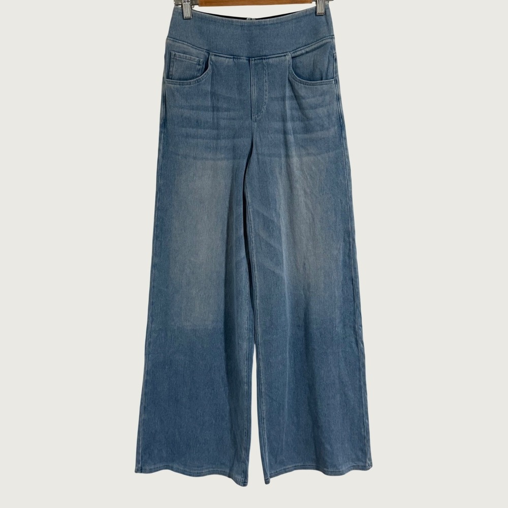 Halara Wide Leg Jeans Women S Light Blue Flex Denim Pull On Baggy Streetwear NWT